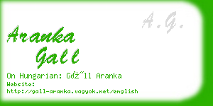 aranka gall business card